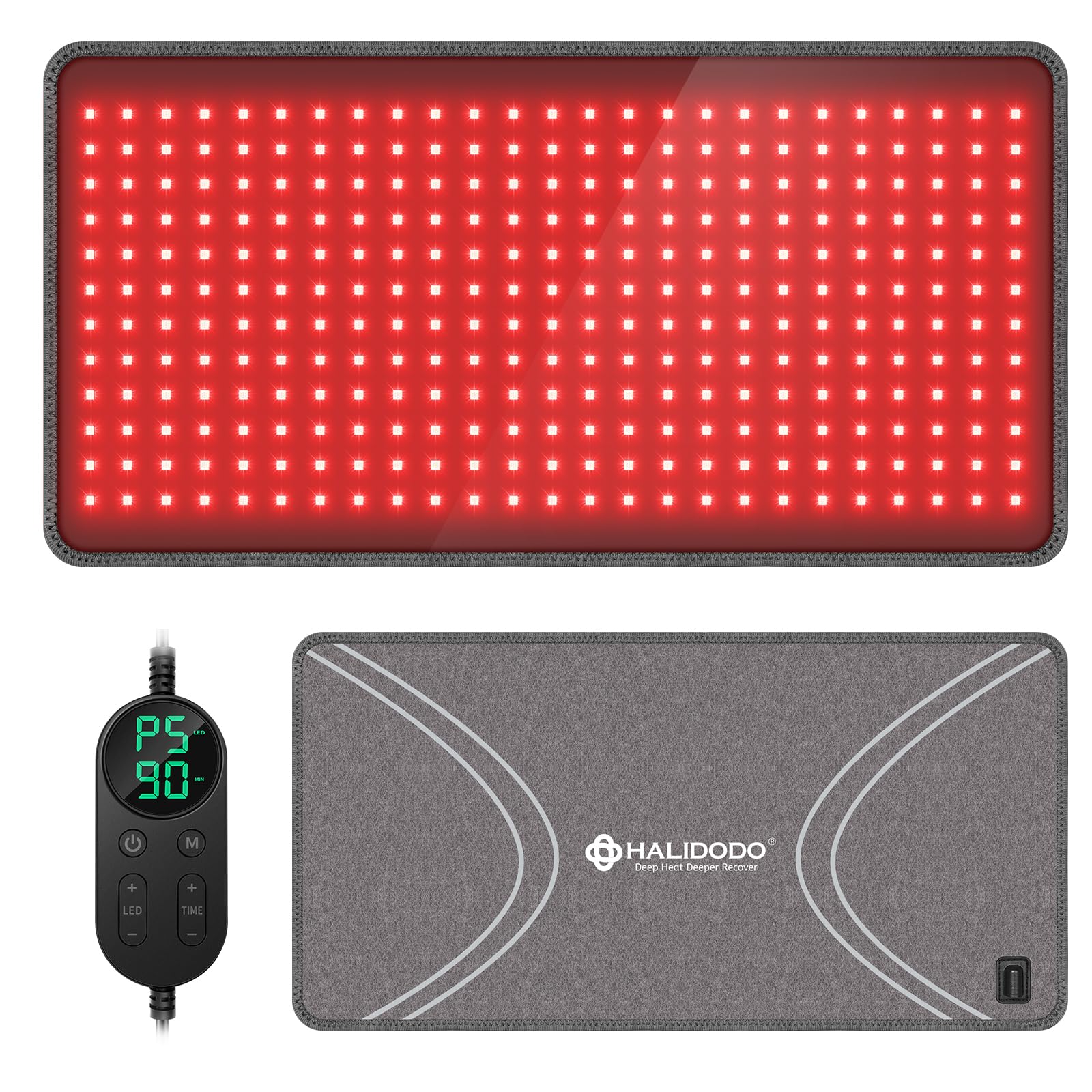 HALIDODO therapy pad with strap enables hands-free use for convenient sessions