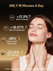 HALIDODO orange light mode supports skin tone and clarity exploration.