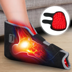 HALIDODO red light foot wrap with adjustable straps, secure fit for any foot size.