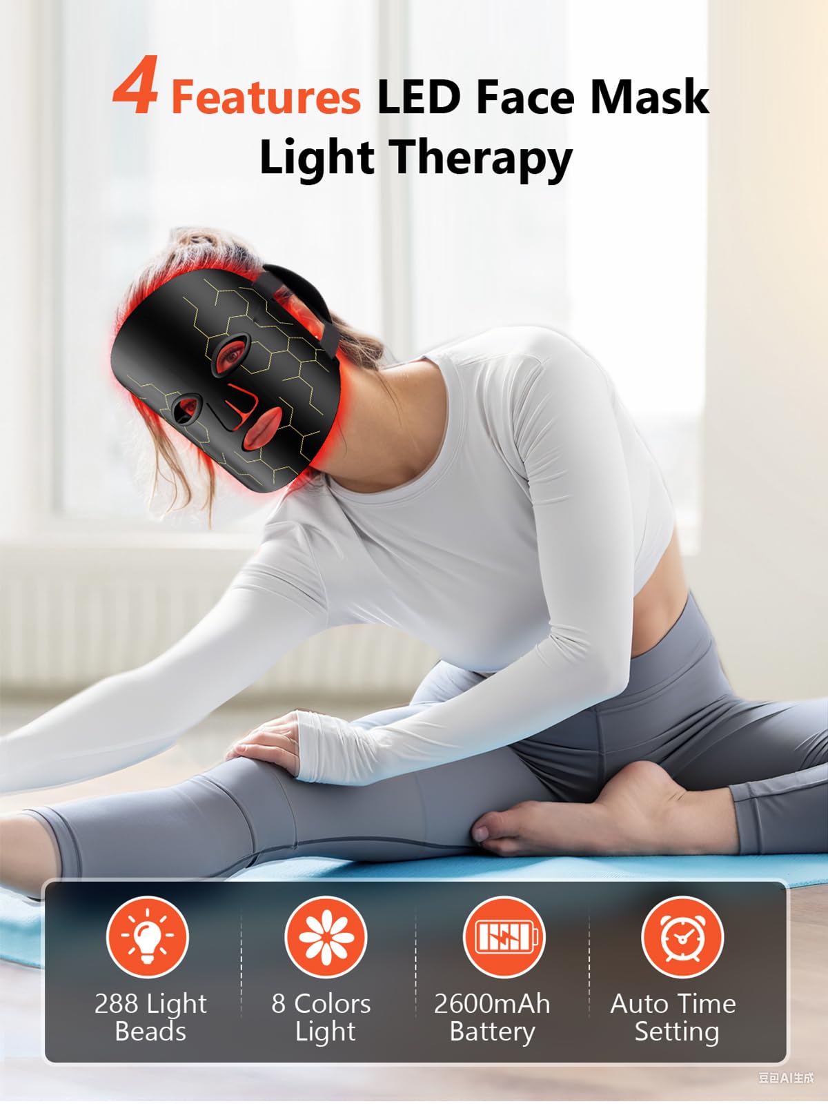 HALIDODO red light mask eye-protection design for comfortable use