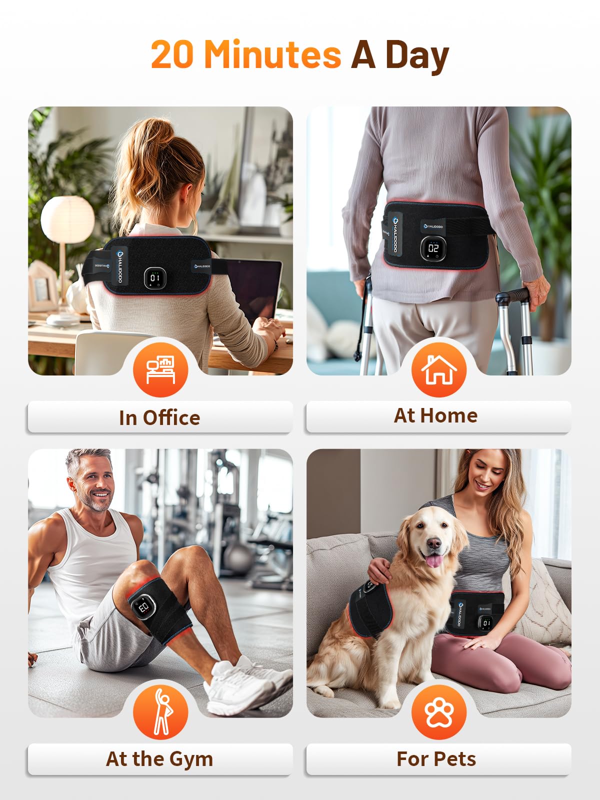 HALIDODO pad includes a timer for 10/20/30-minute sessions.