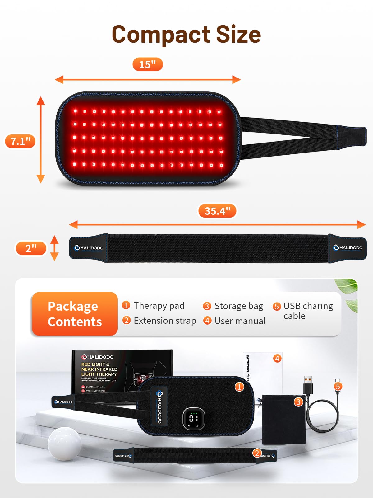 HALIDODO USB-C charging enables quick recharges anywhere.