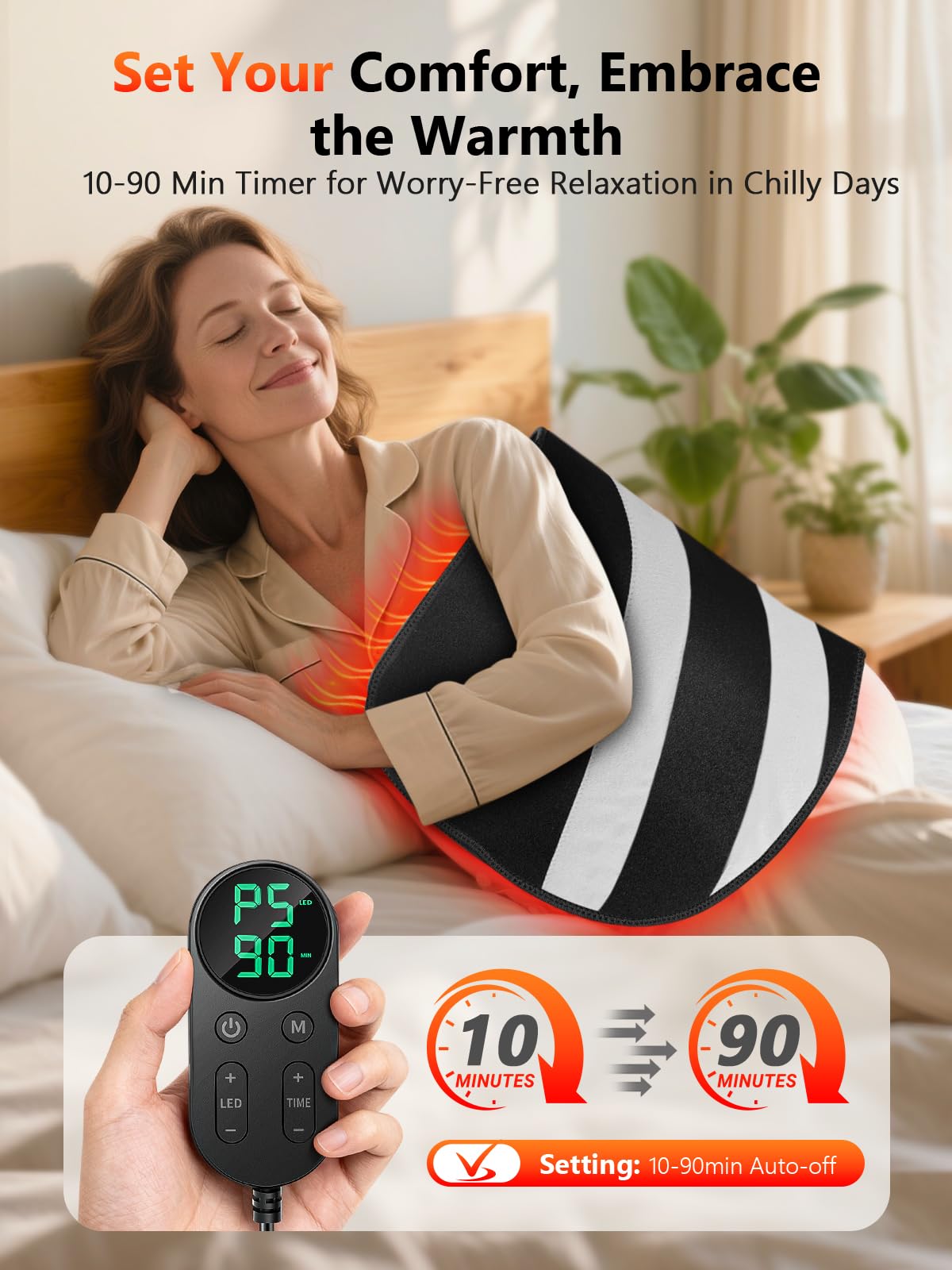 HALIDODO red light mat with adjustable heat levels for personalized comfort