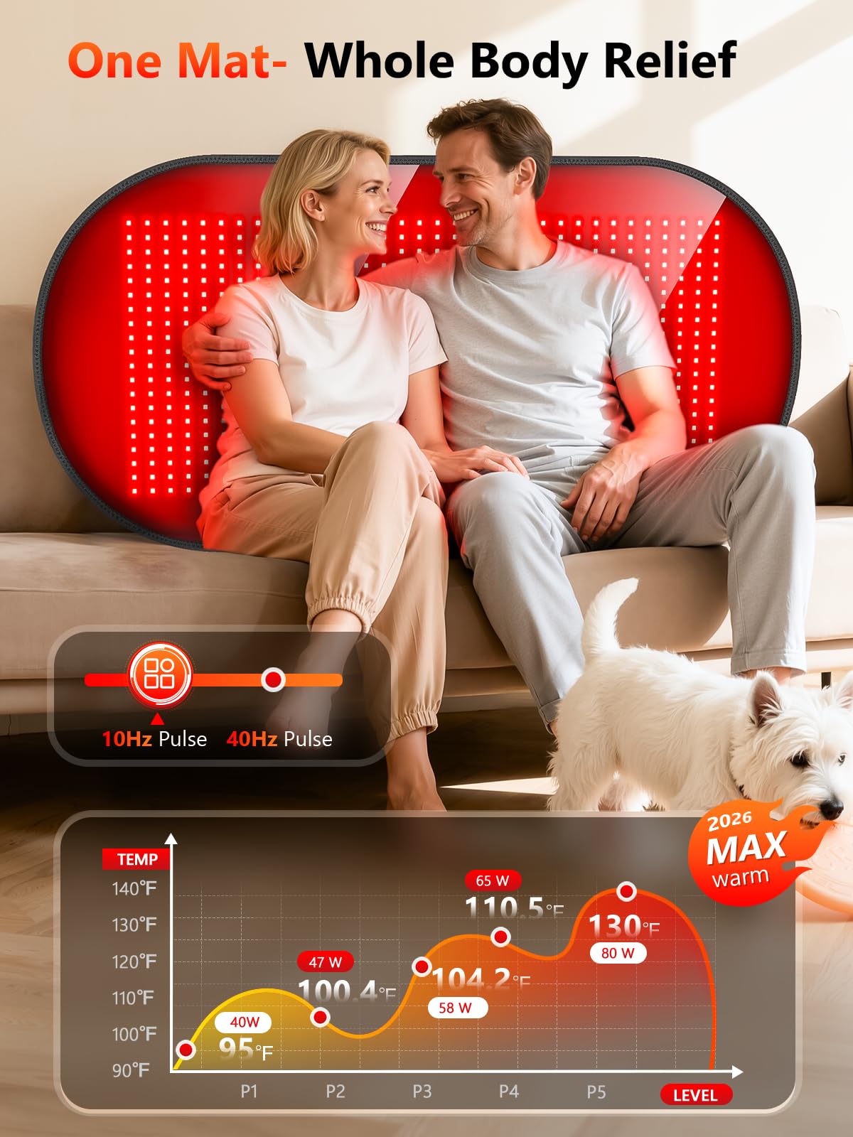 HALIDODO therapy mat includes glasses, controller, and bag for convenient home sessions.