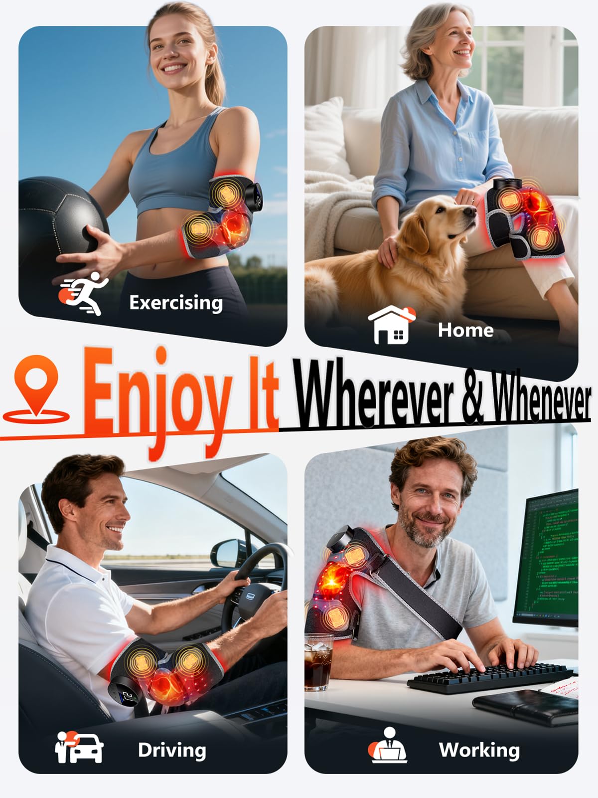 HALIDODO Upgrade Knee Brace portable design for home or travel