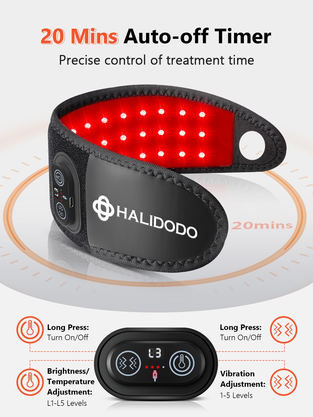 HALIDODO velvet-soft material provides comfortable, breathable wear during therapy.