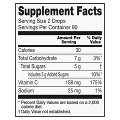 HALLS Defense 158 mg vitamin C per two drops for daily supplementation.