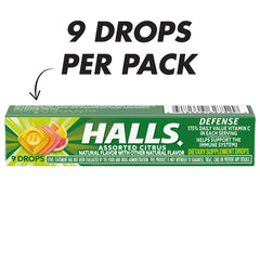 HALLS Defense lemon drops with refreshing citrus flavor.