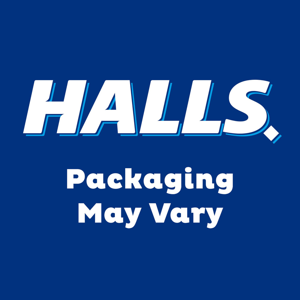 HALLS mentho-lyptus drops close-up shows cooling Mentho-Lyptus flavor