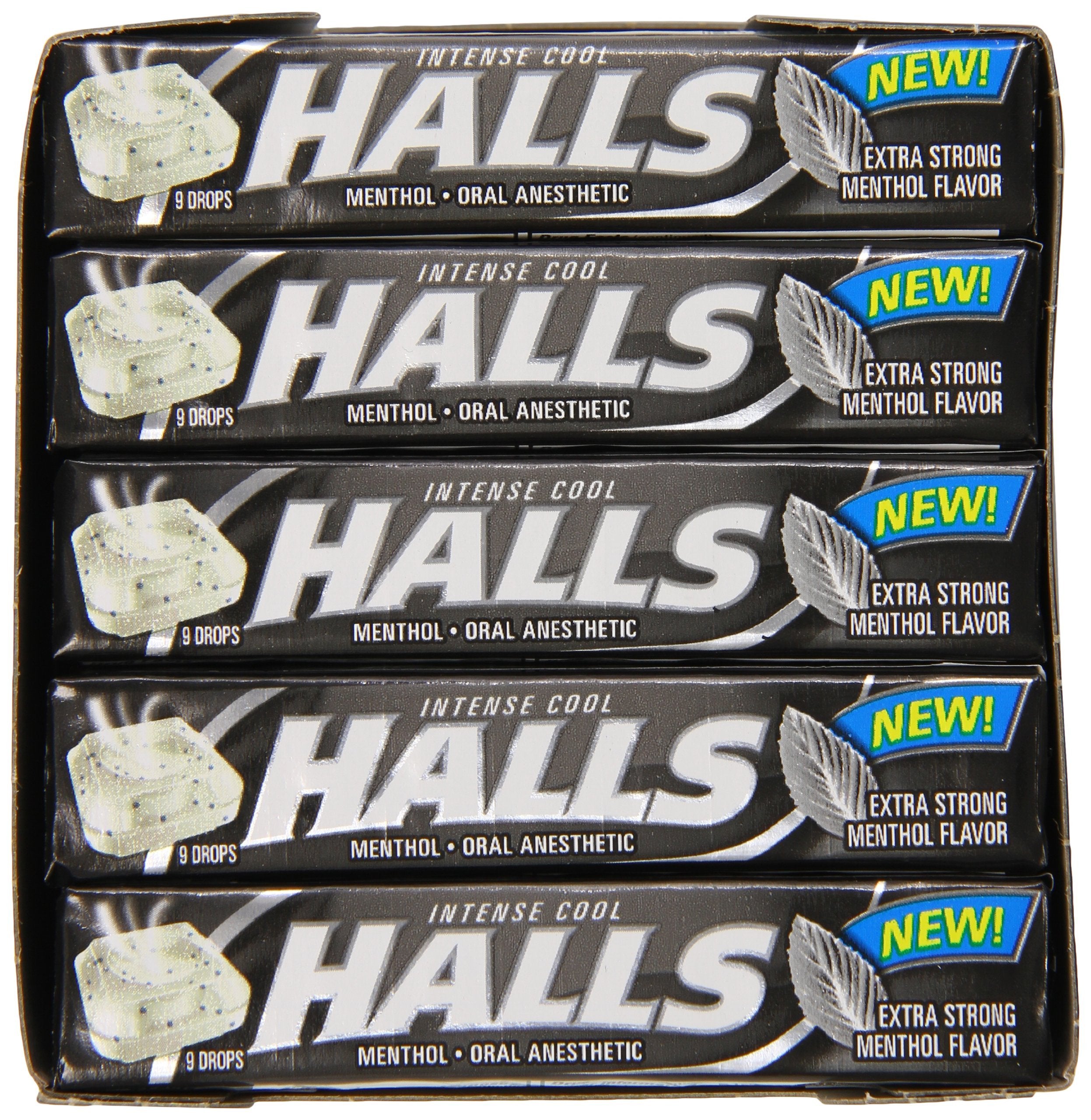 HALLS Relief Max Strength drops dissolving in mouth for fast relief