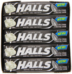 HALLS Relief Max Strength drops dissolving in mouth for fast relief
