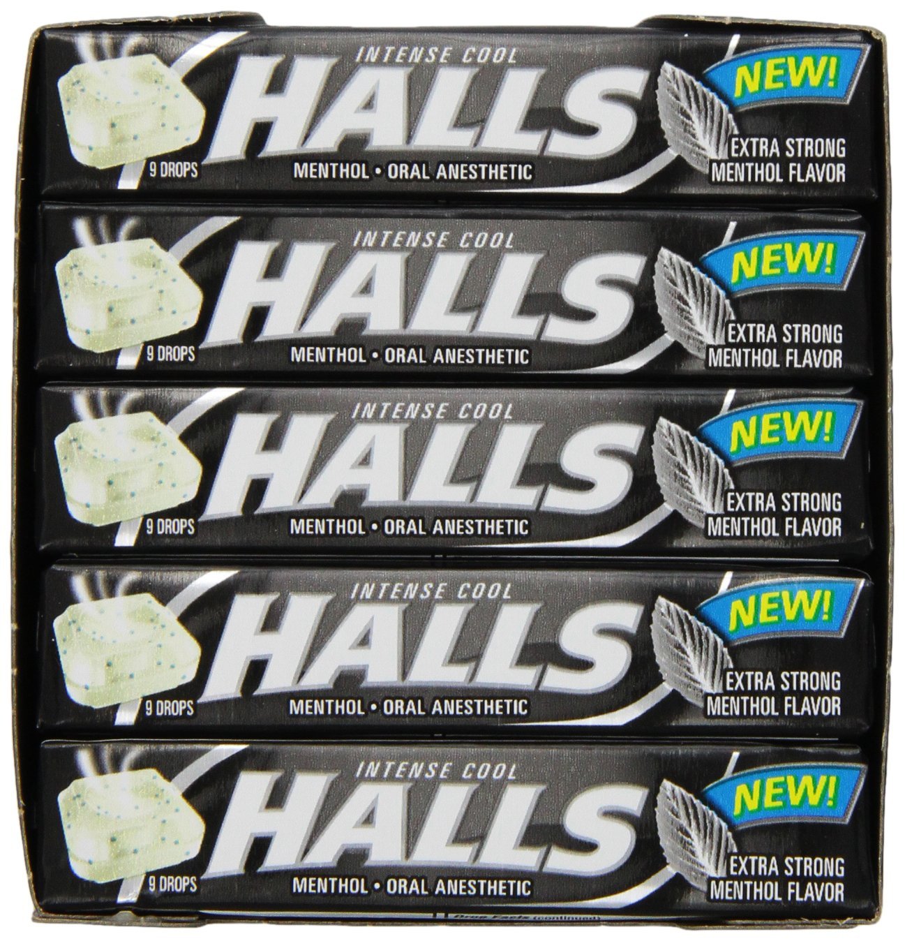 HALLS Relief Max Strength drops in pack ready for quick access