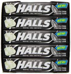 HALLS Relief Max Strength drops in pack ready for quick access