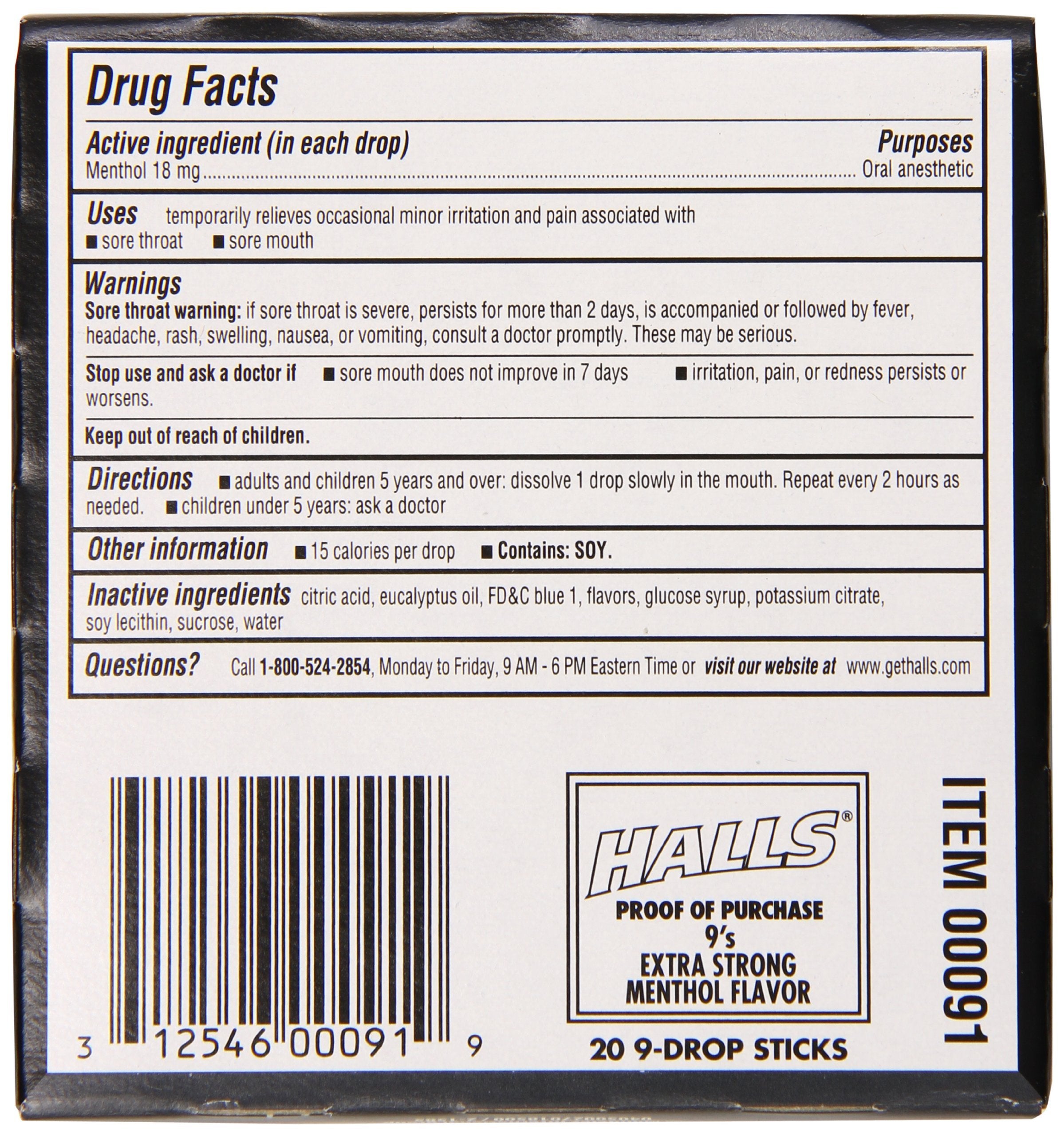 HALLS Relief Max Strength travel pack carried in pocket