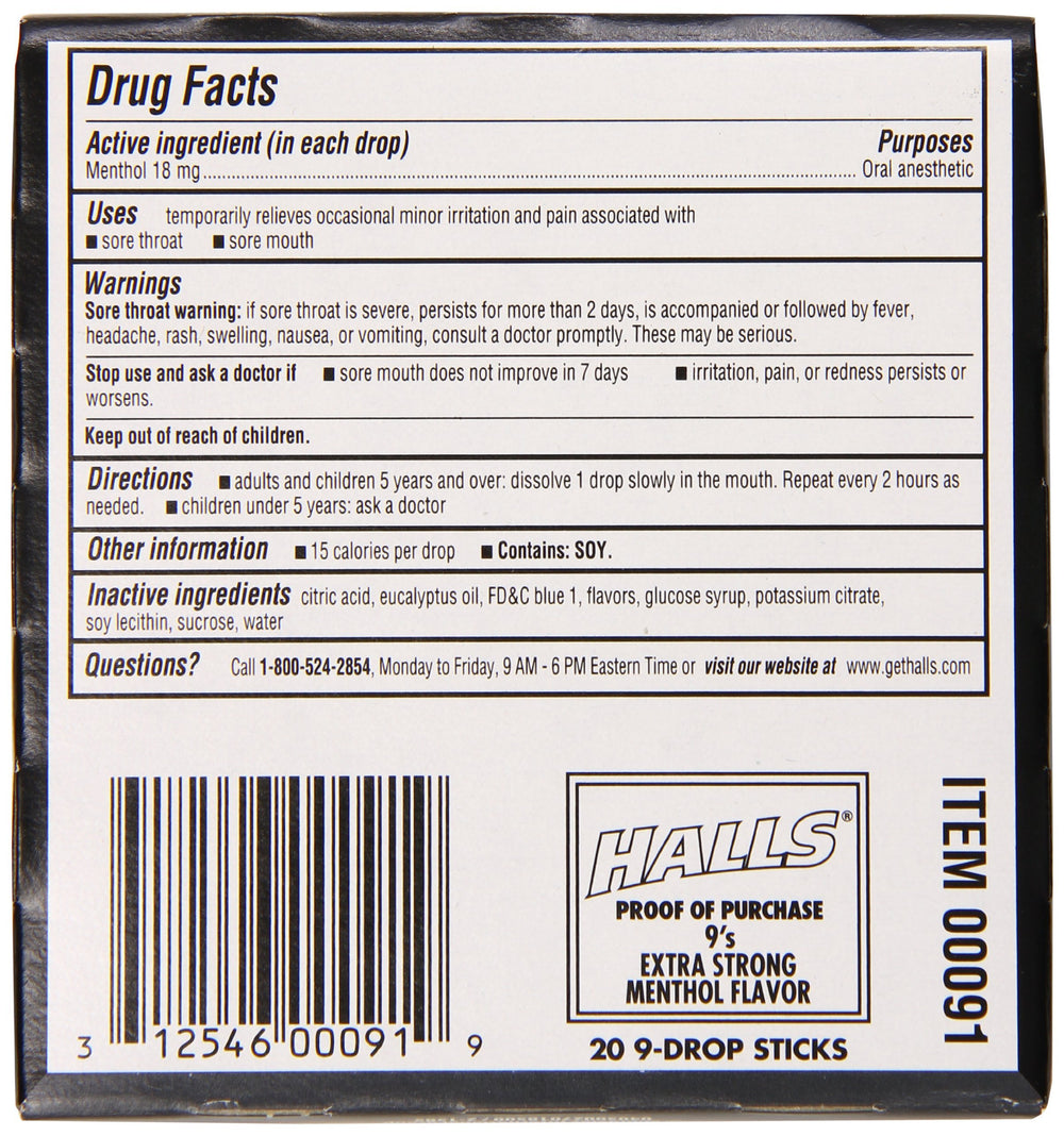 HALLS Relief Max Strength travel pack carried in pocket