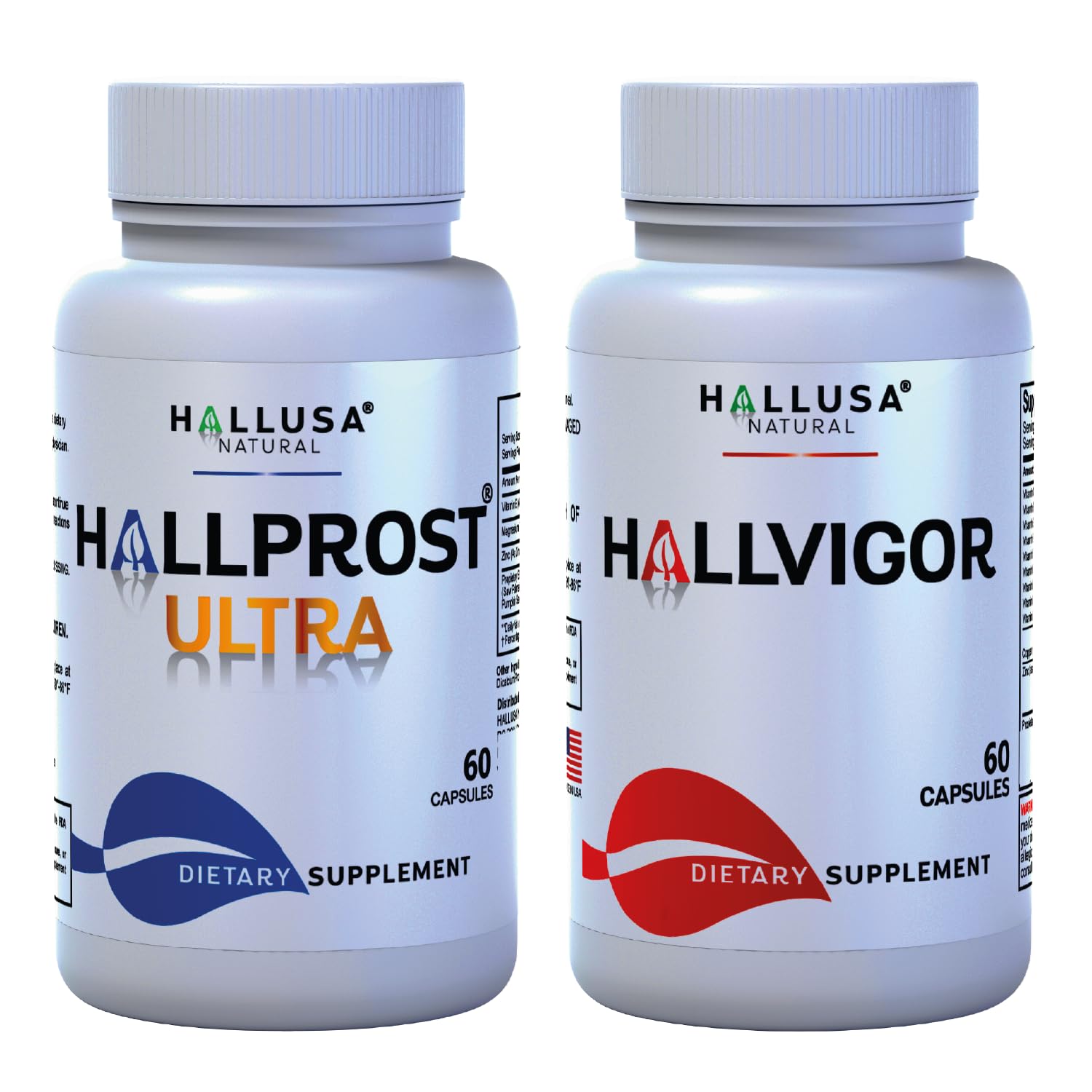 Hallusa Natural Hallprost Ultra bottle being poured for easy daily dosing