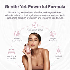 Halo Beauty Sakura bottle with label conveys science-backed botanicals for collagen support.