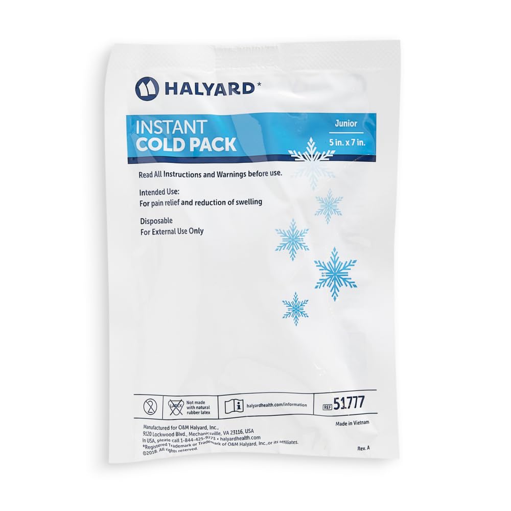 Halyard Instant Cold Pack 5x7 front view for quick, on-demand cold therapy.