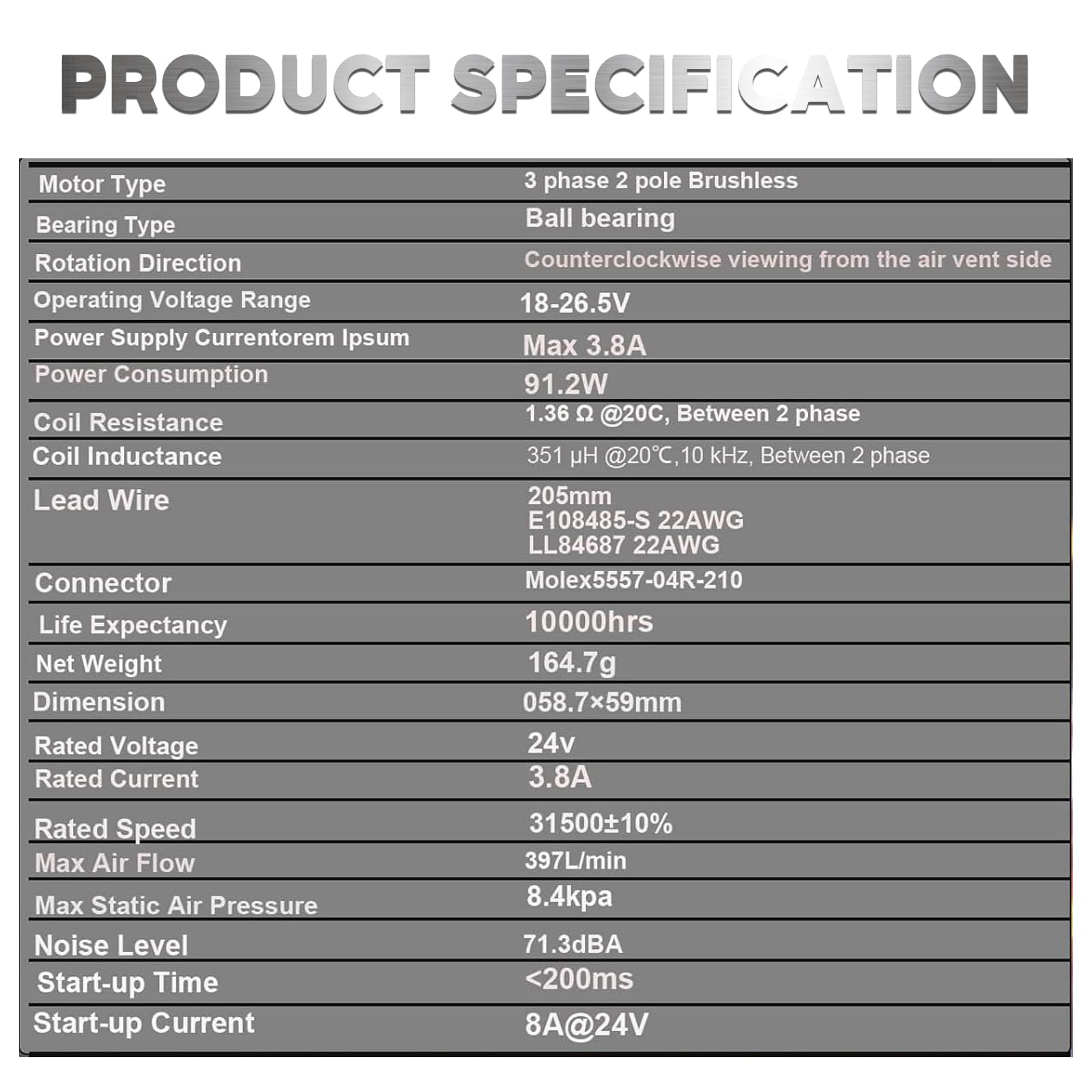 Hameisen CPAP motor uses premium materials for durability.