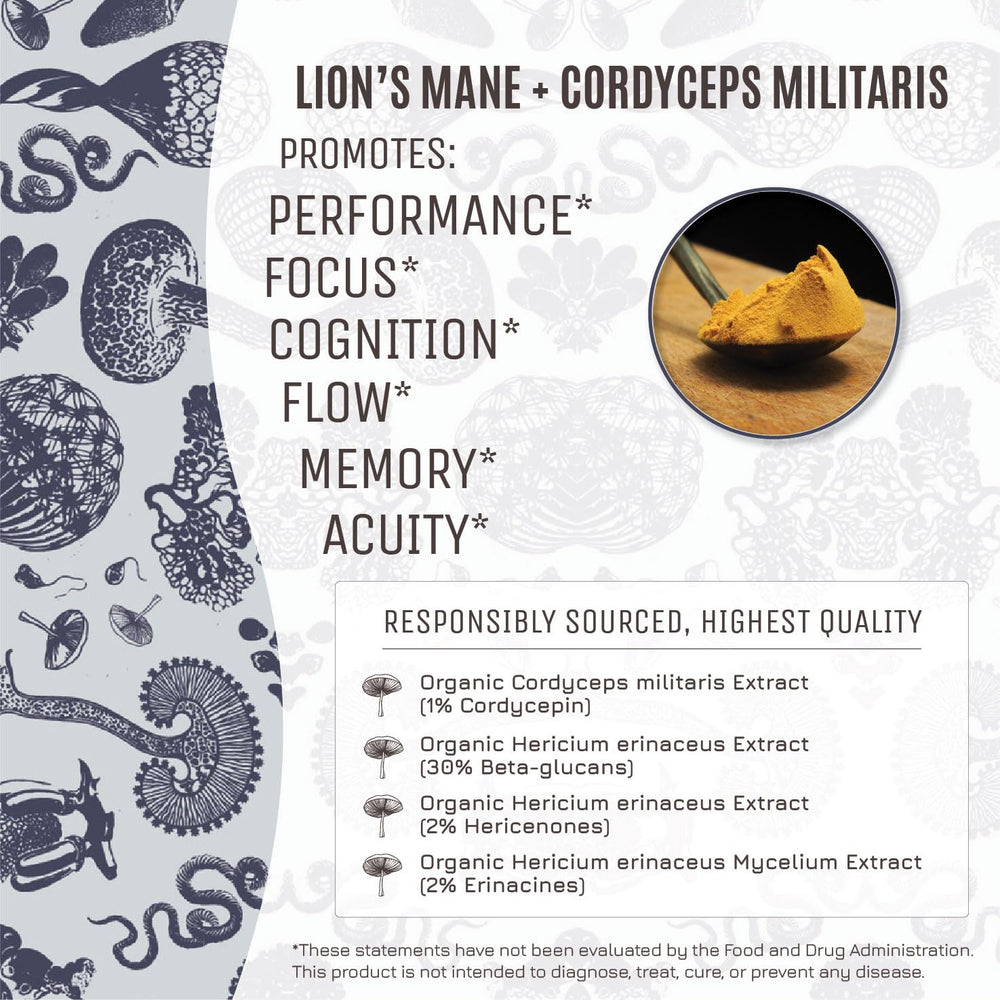 Hamilton's Mind Mix jar closeup reveals rich powder and clean organic ingredients.