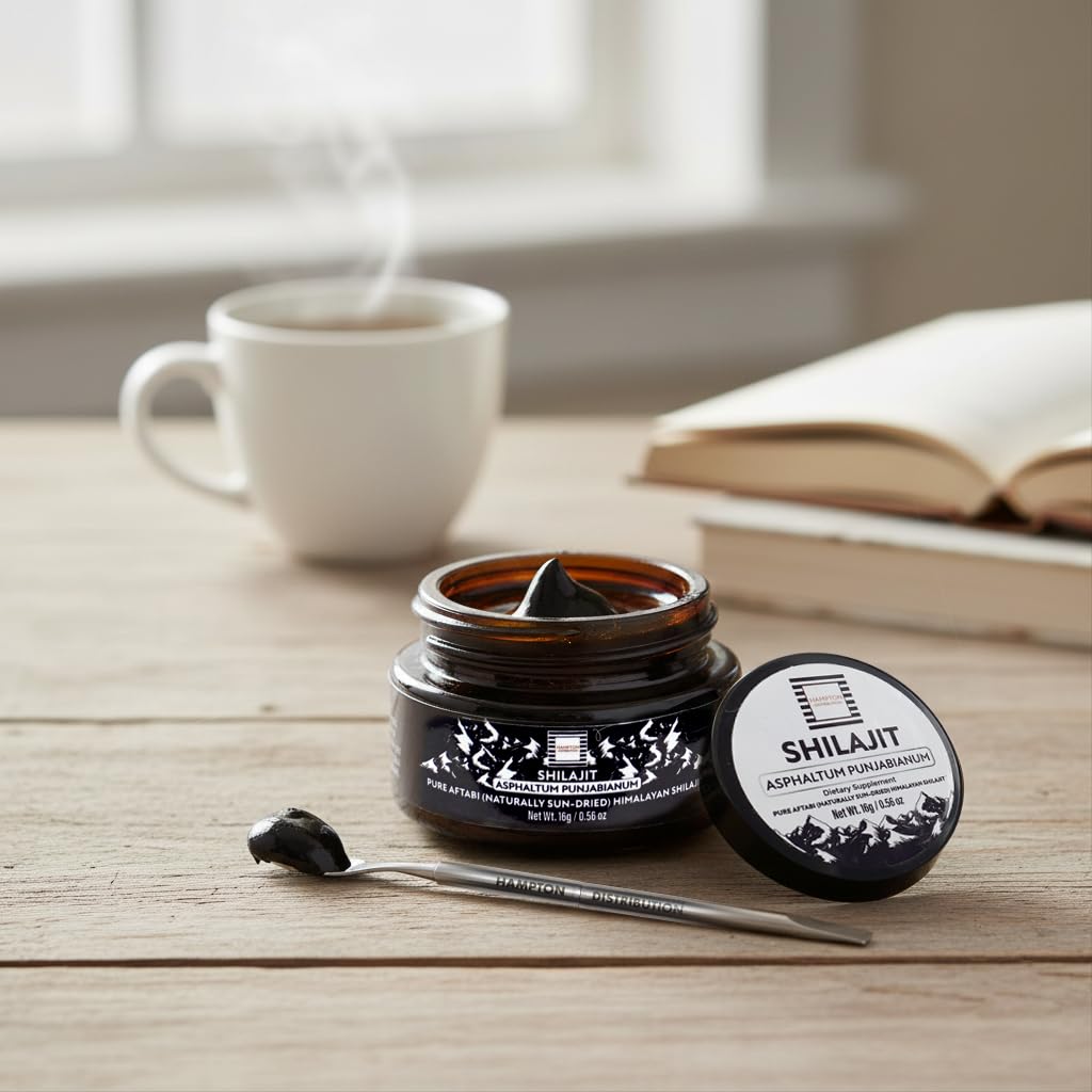 Hampton Distribution shilajit glass bottle protects freshness and potency.