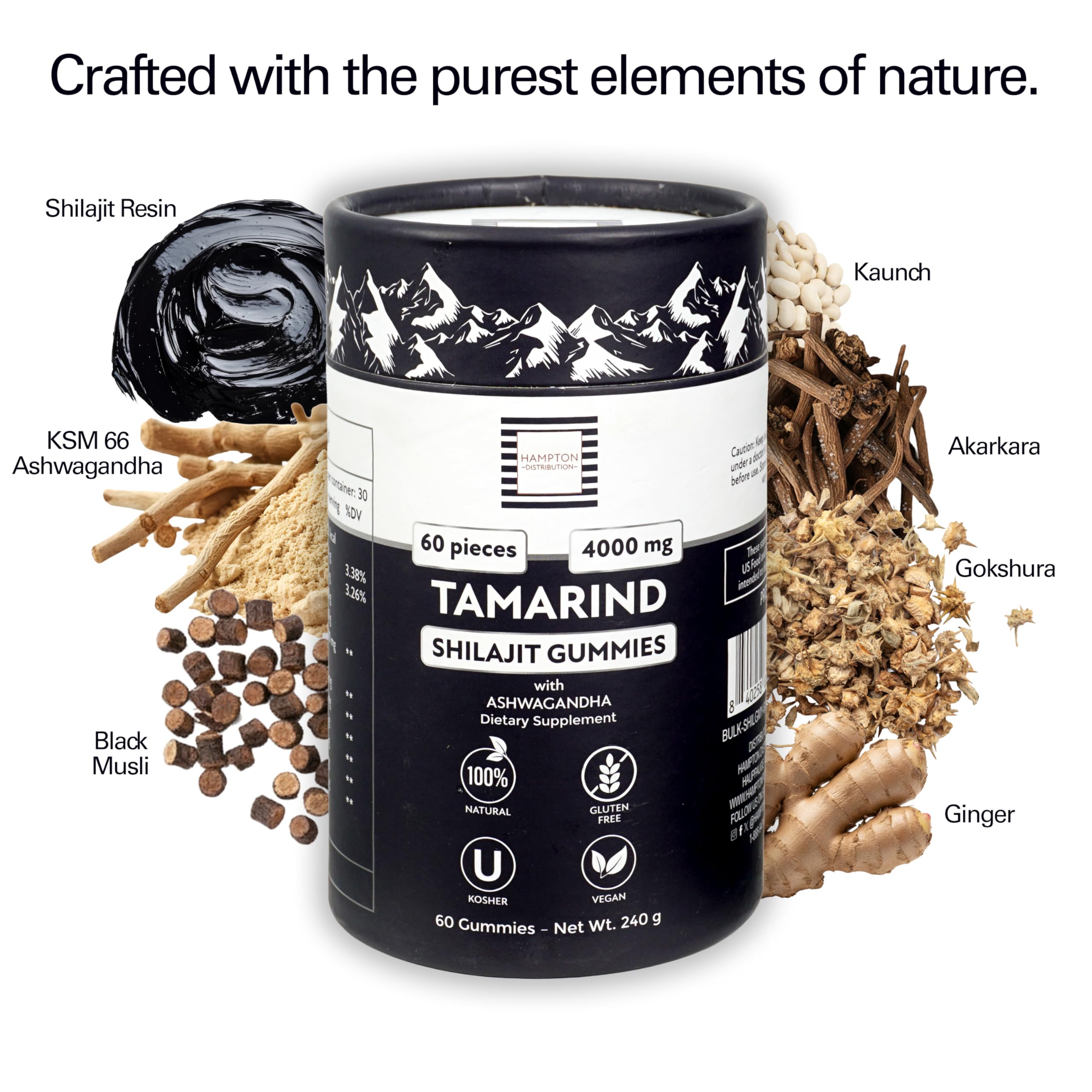 Hampton Distribution Shilajit Gummies tamarind flavor close-up highlighting a daily ritual.