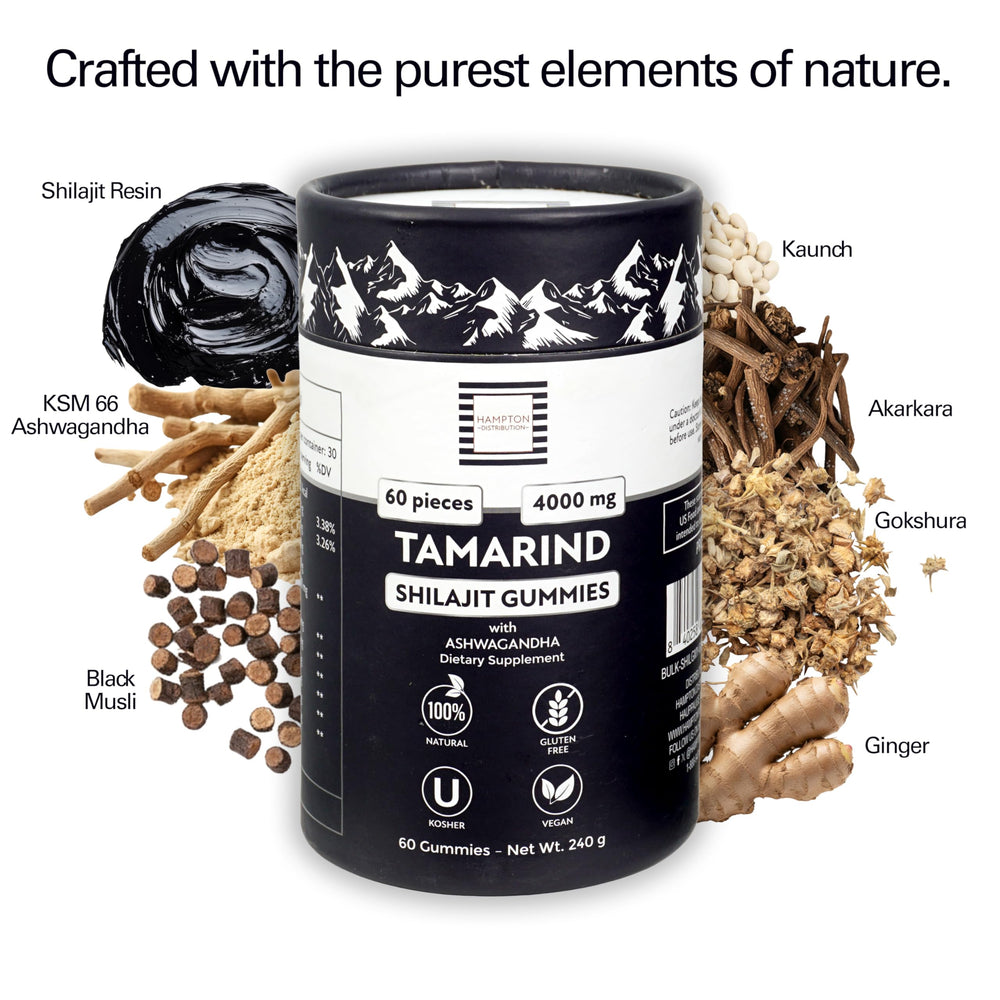 Hampton Distribution Shilajit Gummies tamarind flavor close-up highlighting a daily ritual.
