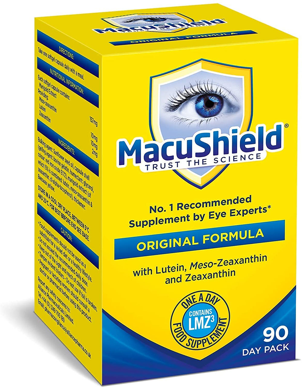 Hampton Macushield soft gel capsules, smooth texture for daily routines.