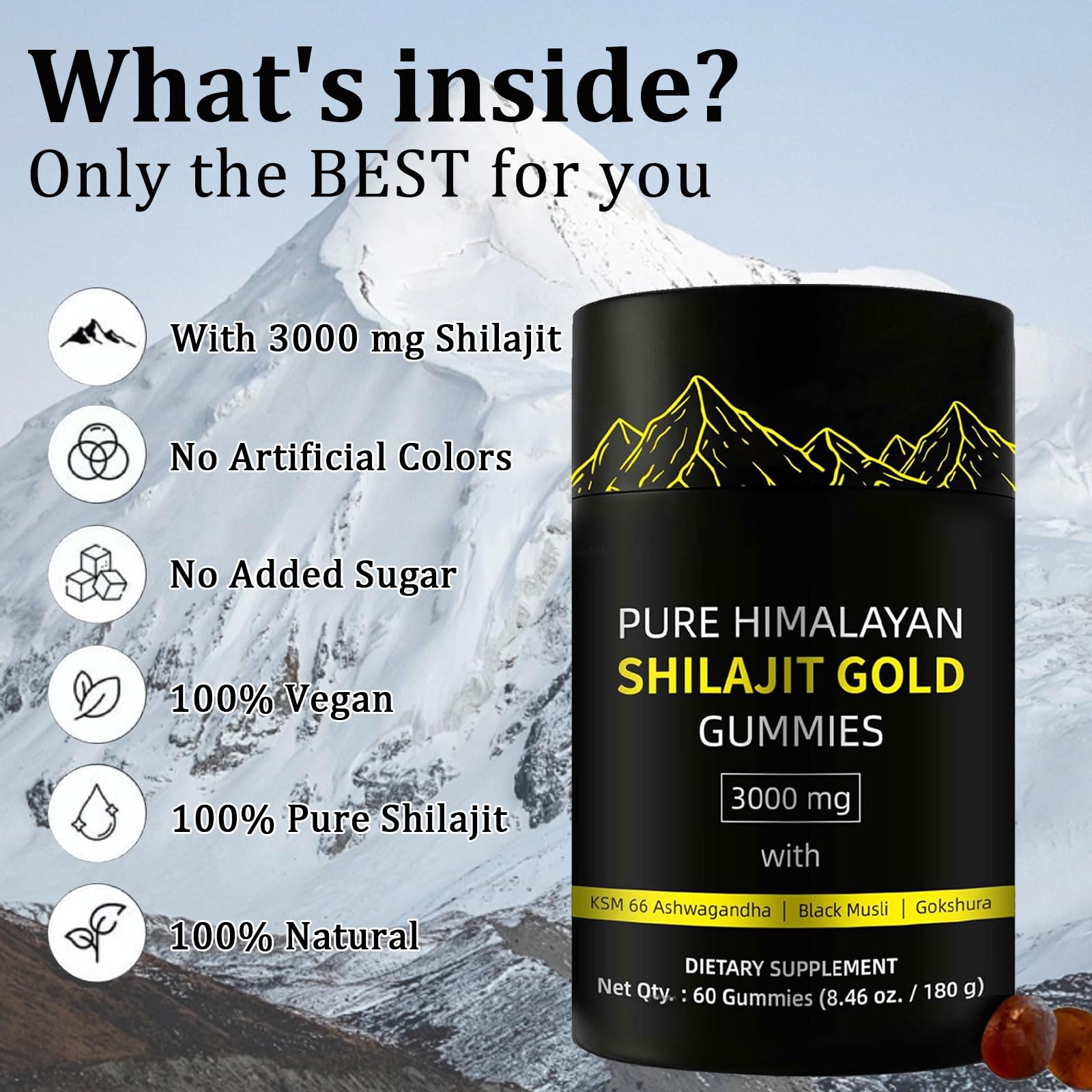 Hanachi Shilajit Gummies vegan formulation for plant-based wellness.