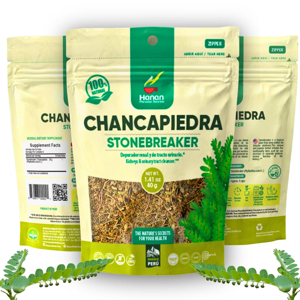 Hanan Chanca Piedra loose tea pack3 in a 4oz jar for daily wellness.