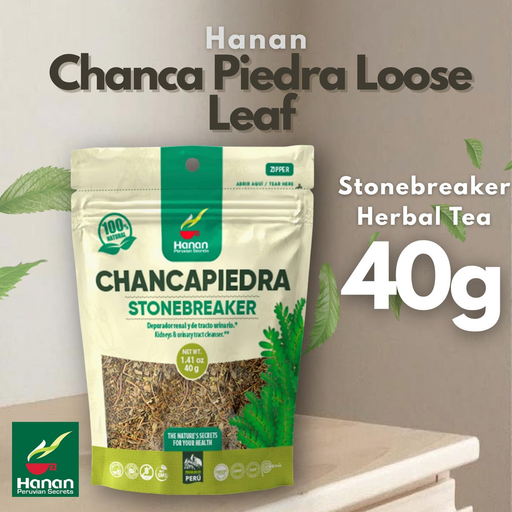 Hanan Chanca Piedra Peruvian-sourced tea leaves support natural cleansing.