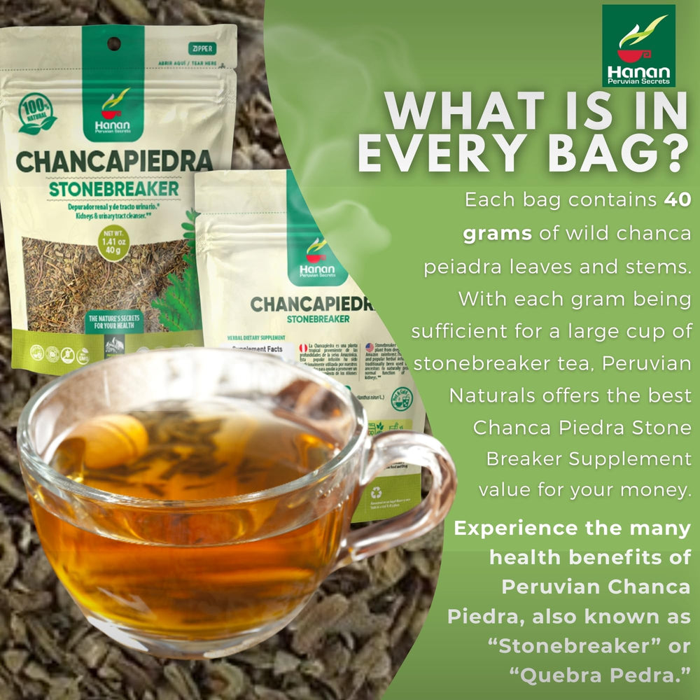 Hanan Stone Breaker tea loose leaves steeping in a cup.