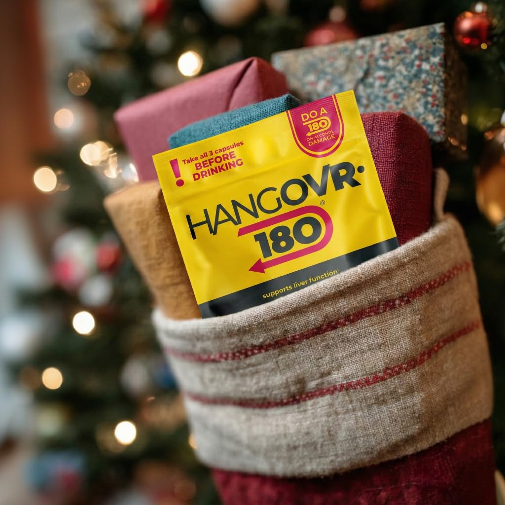 Party gift pack featuring Hangovr 180 Tri-Power Defense as a thoughtful option