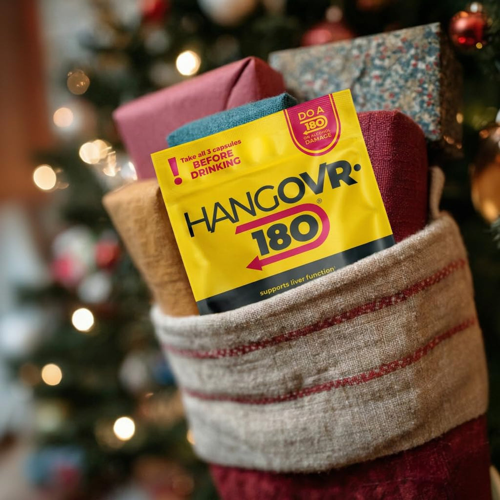 Party gift pack featuring Hangovr 180 Tri-Power Defense as a thoughtful option