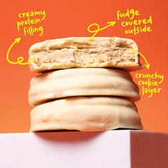 Hangryboy gluten-free GMO-free cookies delivering 14g protein per serving.