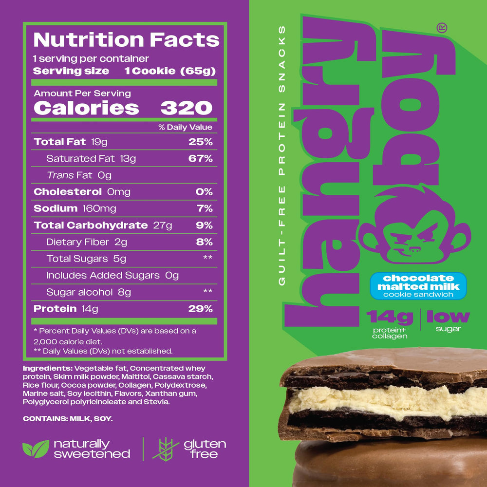 Hangryboy Protein Cookie Sandwich open pack cookies: grab-and-go energy with gluten-free ingredients