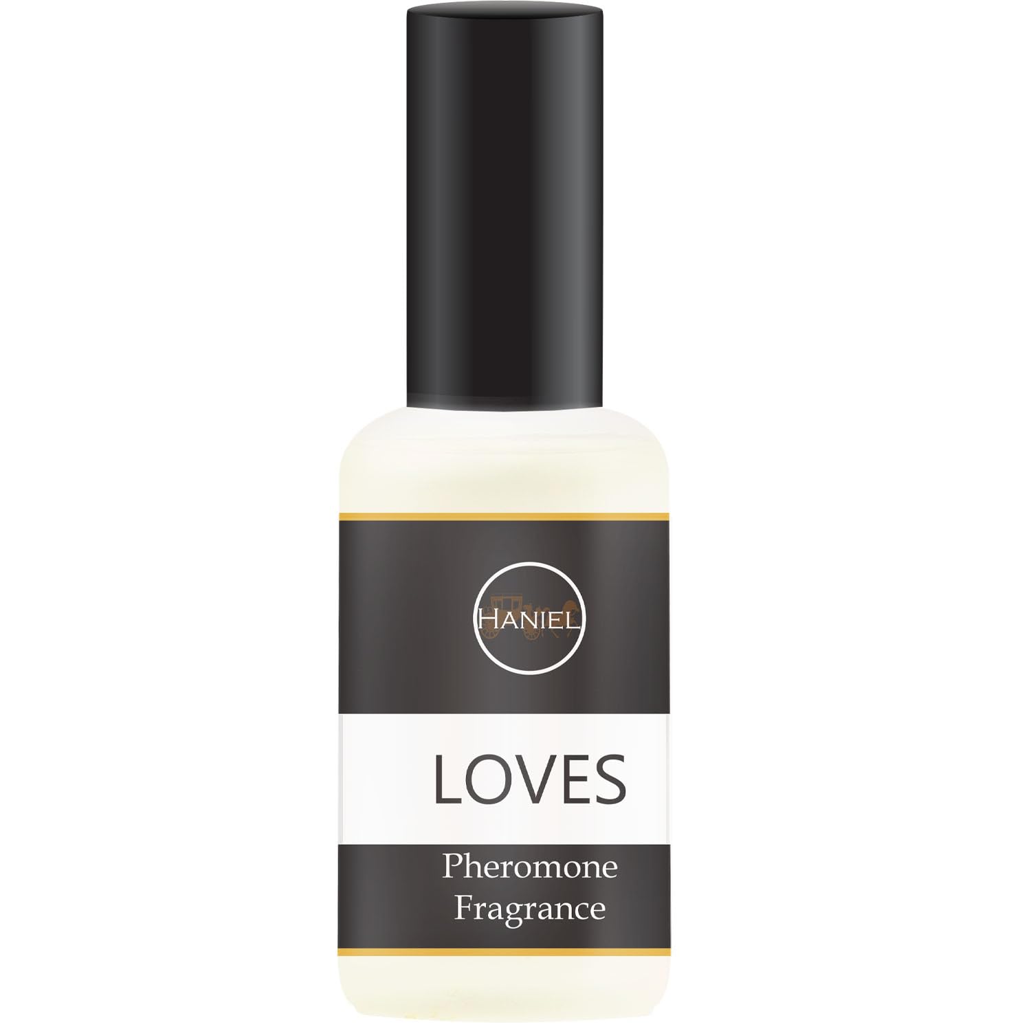 Haniel Pheromones Perfume bottle close-up with luxe packaging, ideal for gifting.