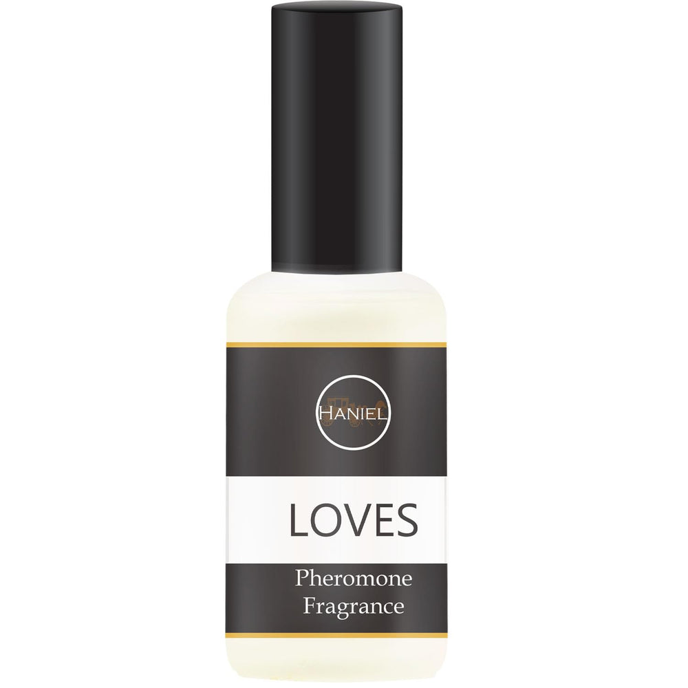 Haniel Pheromones Perfume bottle close-up with luxe packaging, ideal for gifting.