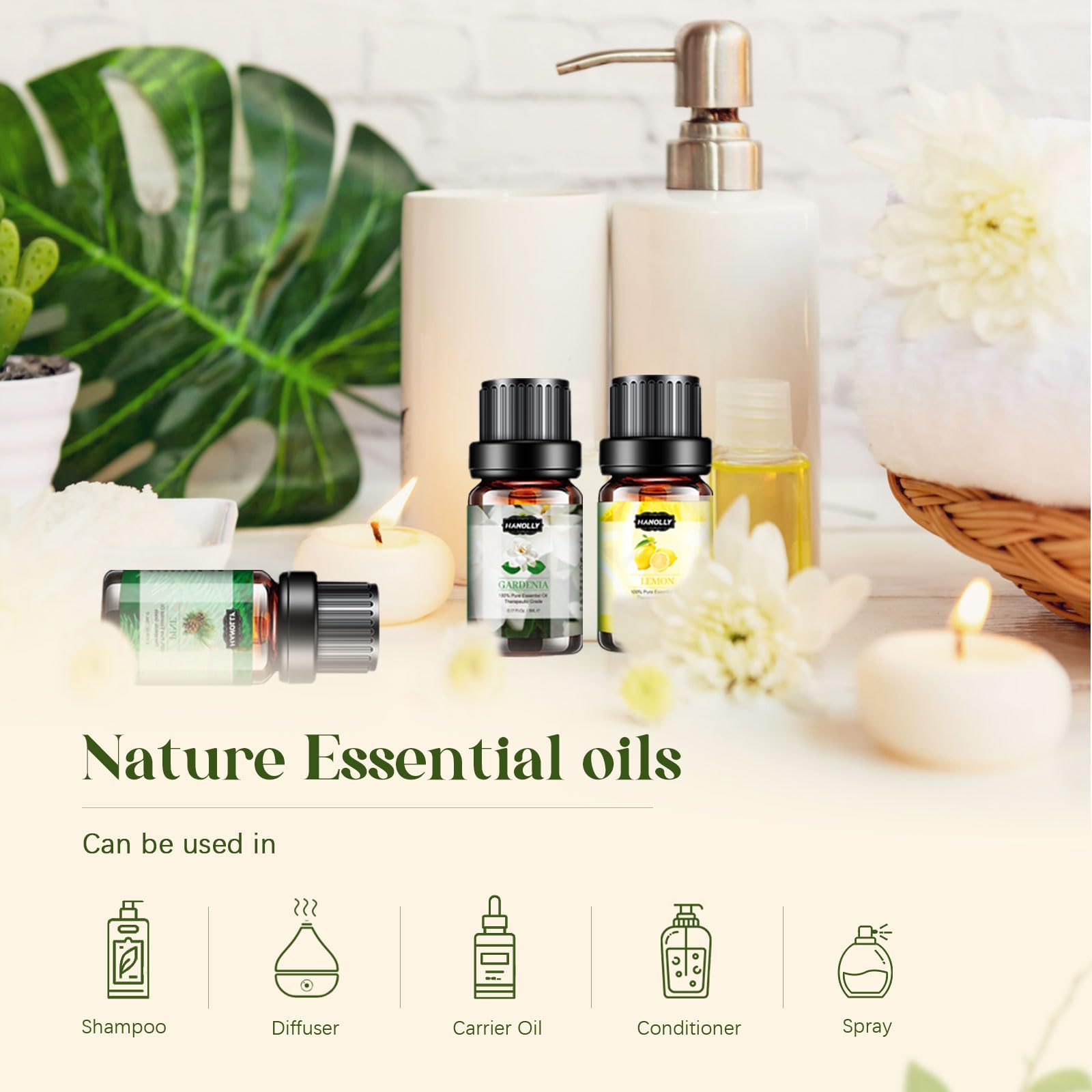 Hanolly oils ideal for candle and soap making projects.