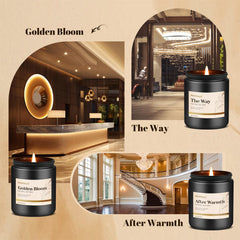 Hanolly Night Velvet candle in a black jar for romantic mood.