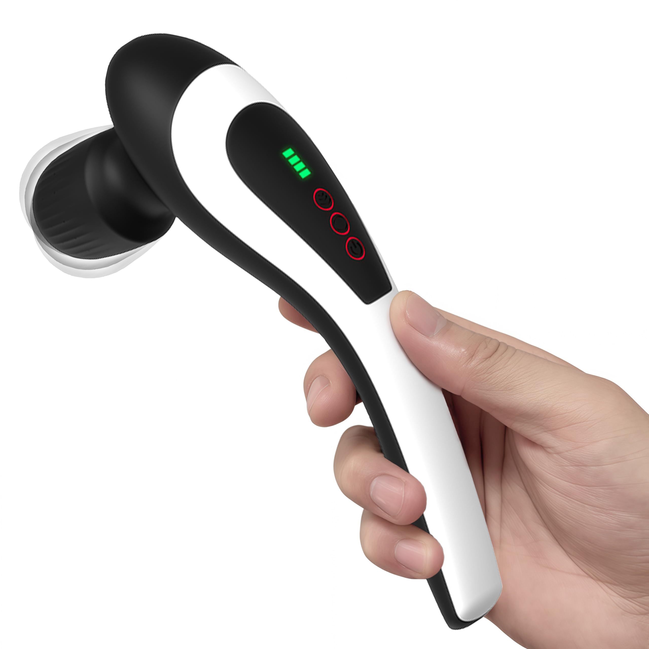 HaoRanyan massager with battery level display for convenient charging and travel use.