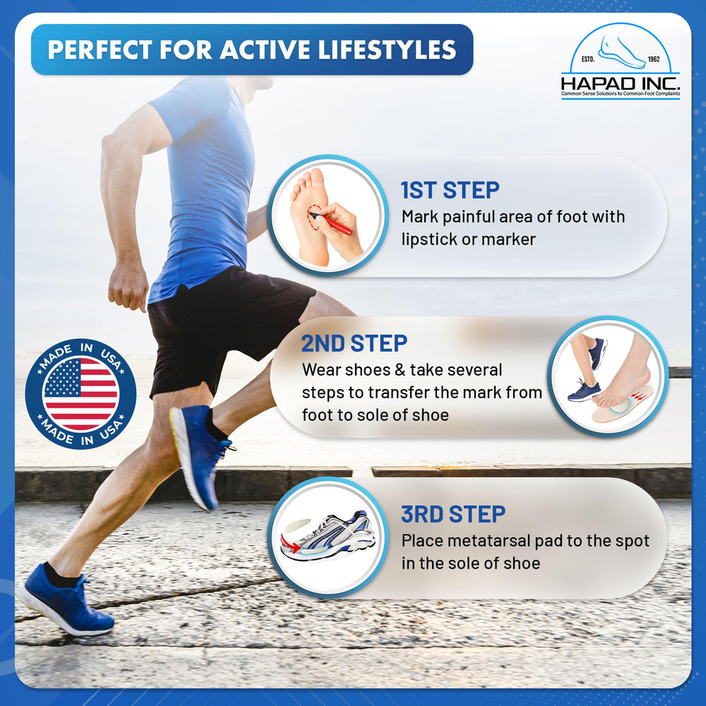 HAPAD reusable forefoot pads suitable for both women and men.