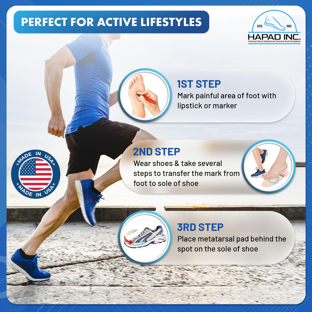 HAPAD unisex ball-of-foot support pack for everyday use.