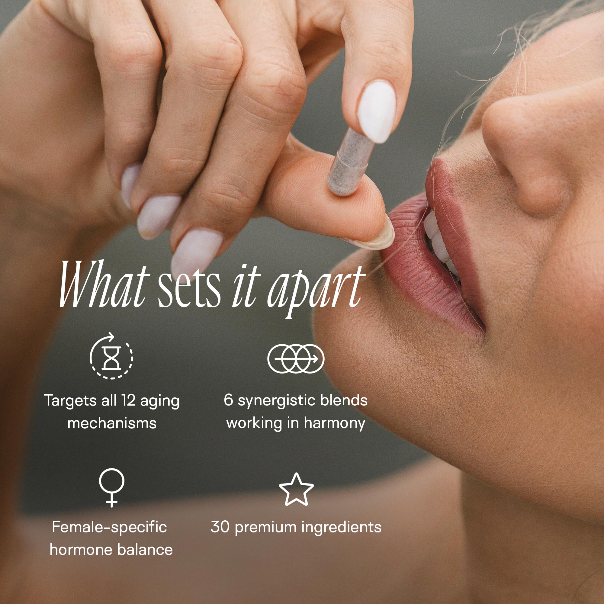 Happy Aging NAD+ Plus bottle side angle showing compact design for easy daily use