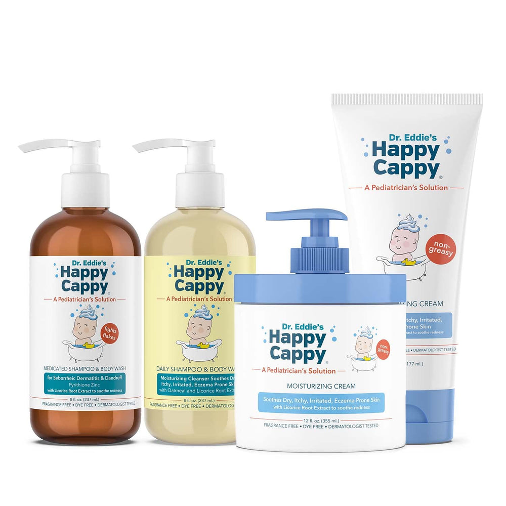 Happy Cappy medicated shampoo for cradle cap helps soothe redness in infants.