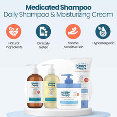 Happy Cappy moisturizing cream provides gentle moisture for eczema-prone skin.
