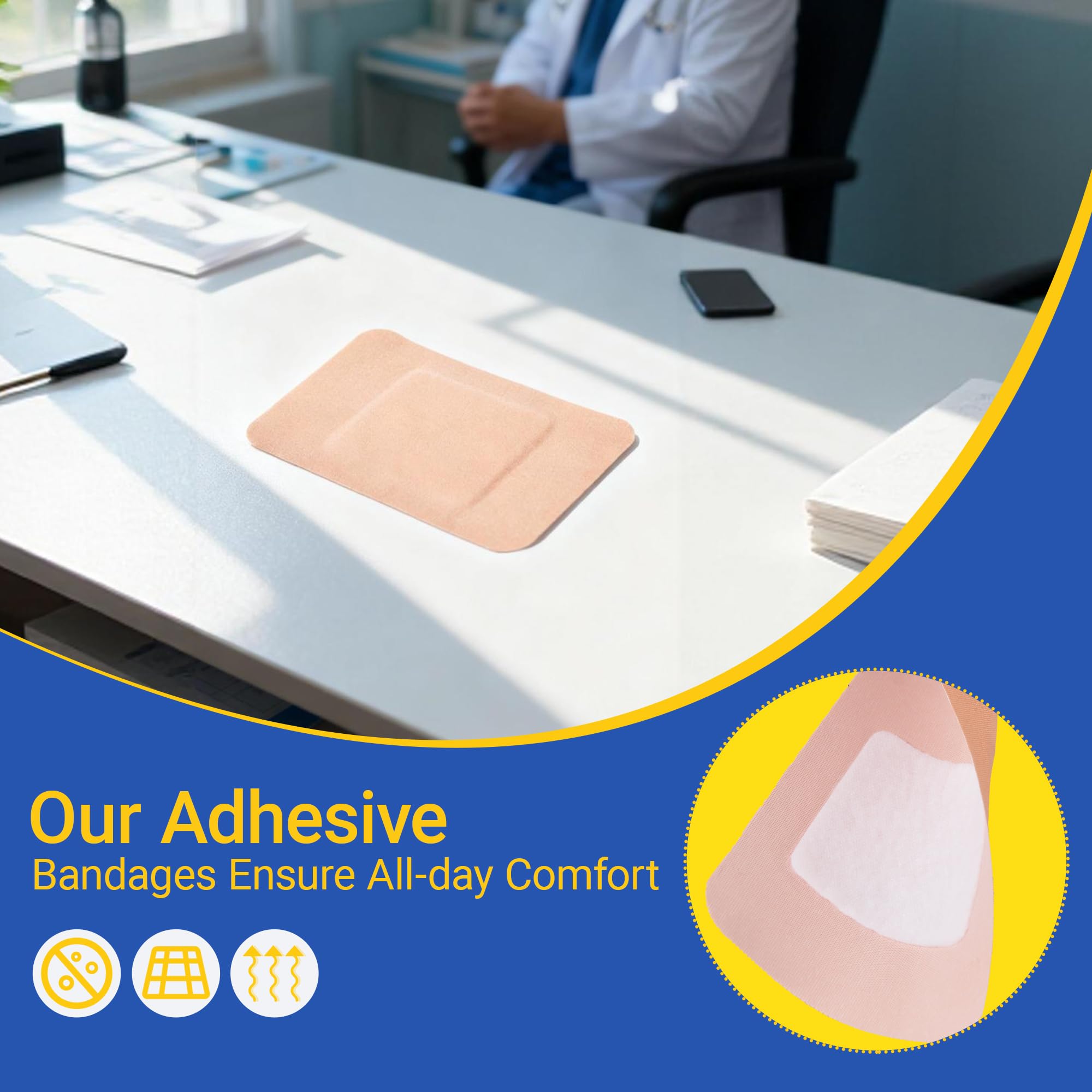 HAPPY CHEERS breathable cloth backing keeps skin comfortable through wear.
