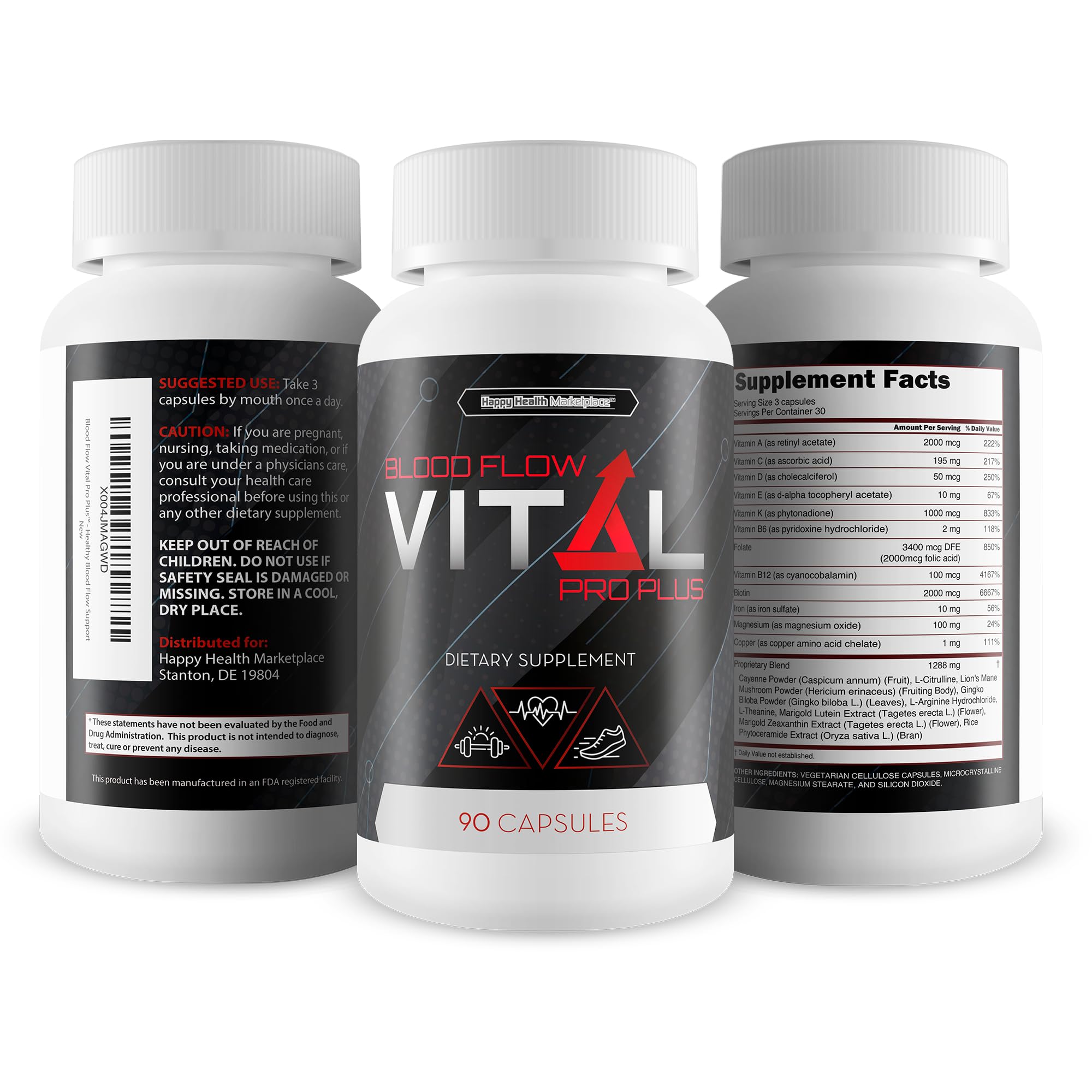 Happy Health Blood Flow Vital Pro Plus lifestyle use scene suggests easy daily integration.