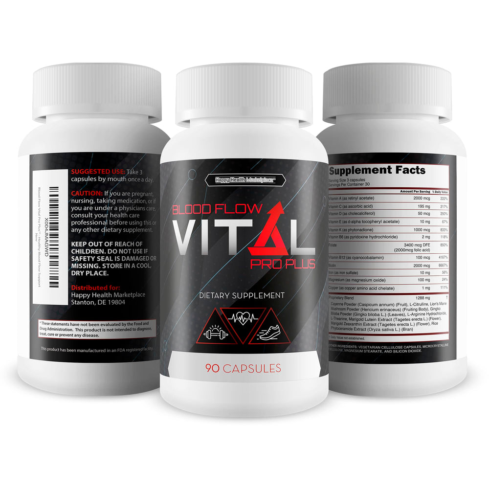 Happy Health Blood Flow Vital Pro Plus lifestyle use scene suggests easy daily integration.