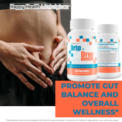 Happy Health Drip & Drop Cleanse wellness scene in kitchen for daily detox routines.